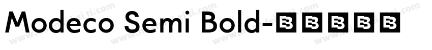 Modeco Semi Bold字体转换